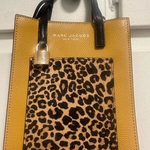 Marc Jacobs Micro mini Yellow and Leopard Print Tote